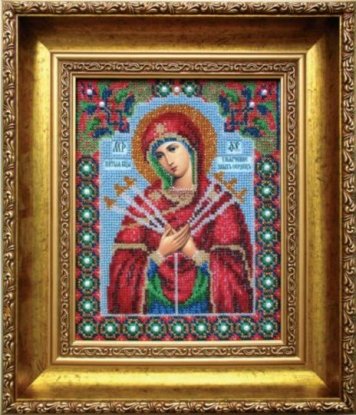 Набір для вишивання бісером "Ікона Божьої Матері Умякчєніє злих сердець" Чарівна Мить