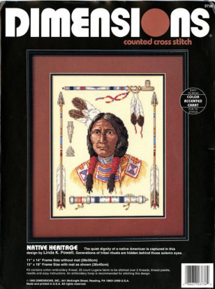 Набір для вишивання хрестиком "Корінна спадщина//Native Heritage" DIMENSIONS 03736 Американець