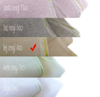 Тканина рівномірна 50х90см (32ct) Beige (80% Льон, 20% Поліестер) Ugur Ipek Italy Linen